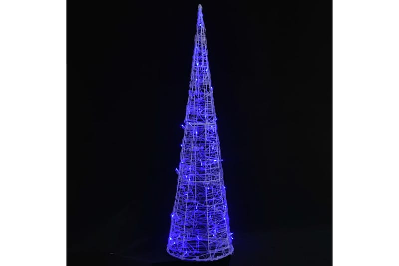 Dekorativ LED-lyskjegle akryl blå 120 cm - Blå - Belysning - Julebelysning - Julelys ute