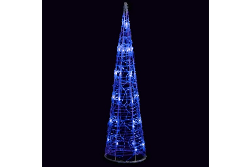 Dekorativ LED-lyskjegle akryl blå 60 cm - Blå - Belysning - Julebelysning - Julelys ute