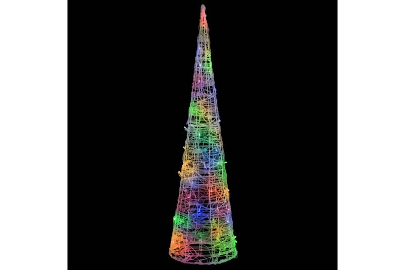 Dekorativ LED-lyskjegle akryl flerfarget 120 cm - Flerfarget - Belysning - Julebelysning - Julelys ute