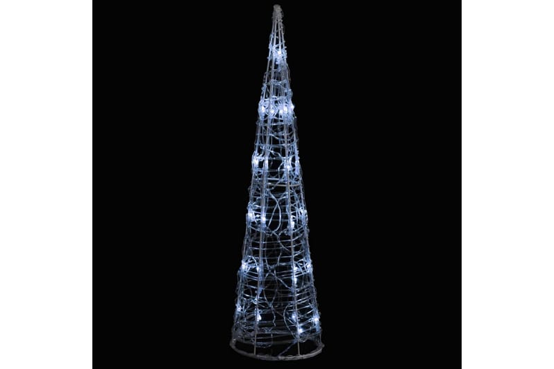 Dekorativ LED-lyskjegle akryl kaldhvitt 60 cm - Hvit - Belysning - Julebelysning - Julelys ute