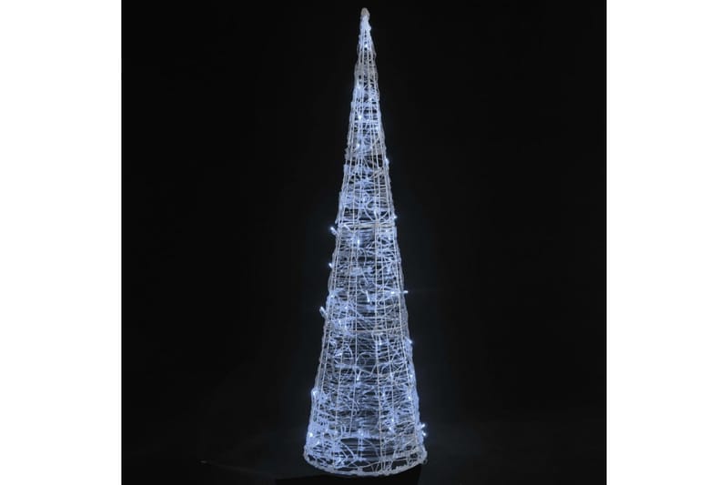 Dekorativ LED-lyskjegle akryl kaldhvitt 90 cm - Hvit - Belysning - Julebelysning - Julelys ute