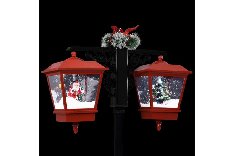 Julegatelampe med julenisse svart & rød 81x40x188 cm PVC - Belysning - Julebelysning - Julelys ute