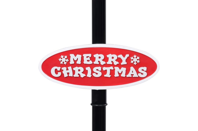 Julegatelampe med julenisse svart & rød 81x40x188 cm PVC - Belysning - Julebelysning - Julelys ute