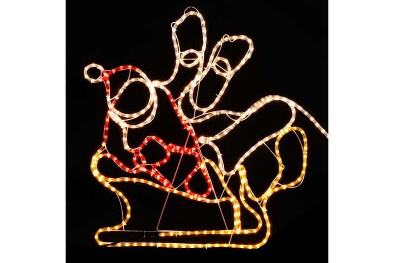 Julelys 4 XXL reinsdyr og slede 1548 lysdioder 500x80 cm - Flerfarget - Belysning - Julebelysning - Julelys ute