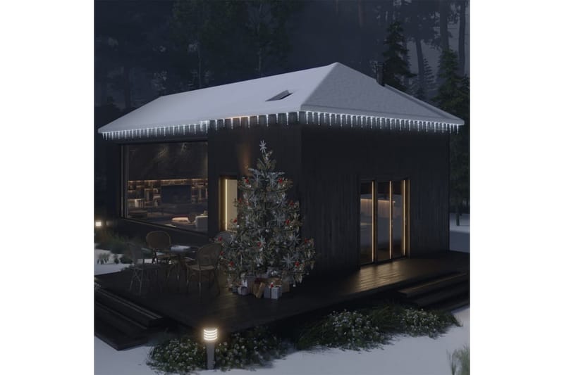 Julelys istappformet 100 stk kaldhvit akryl fjernkontroll - Belysning - Julebelysning utendørs - Julebelysning utendørs