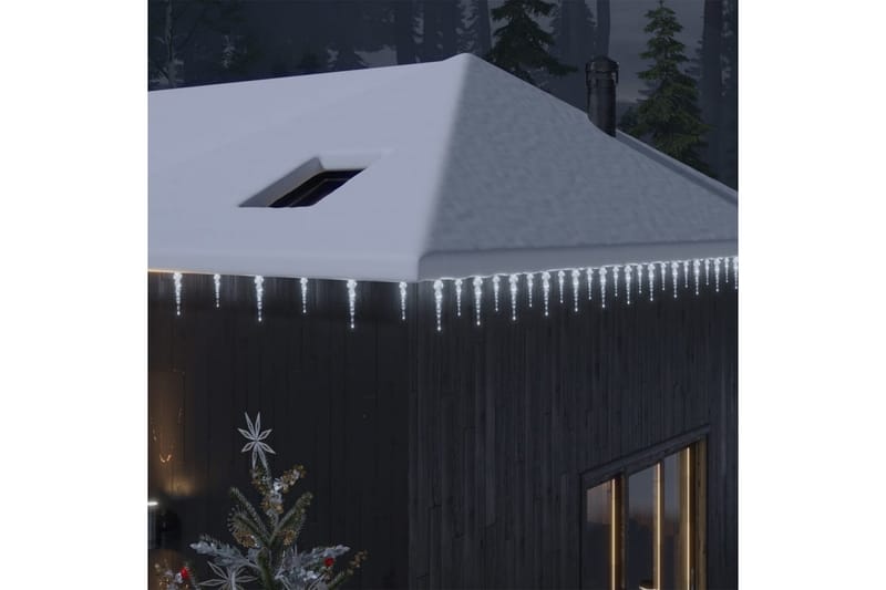 Julelys istappformet 100 stk kaldhvit akryl fjernkontroll - Belysning - Julebelysning utendørs - Julebelysning utendørs