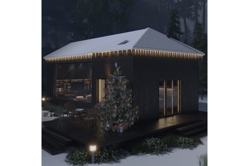 Julelys istappformet 100 stk varmhvit akryl fjernkontroll - Belysning - Julebelysning utendørs - Julebelysning utendørs