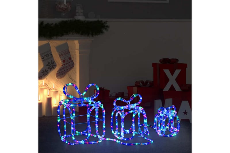 Julepynt gaveesker med 180 lysdioder innendørs utendørs - Flerfarget - Belysning - Julebelysning utendørs - Julebelysning utendørs