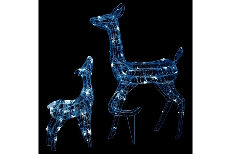 Julereinsdyrfamilie akryl 160 LED 160 cm kaldhvitt - Hvit - Belysning - Julebelysning - Julelys ute