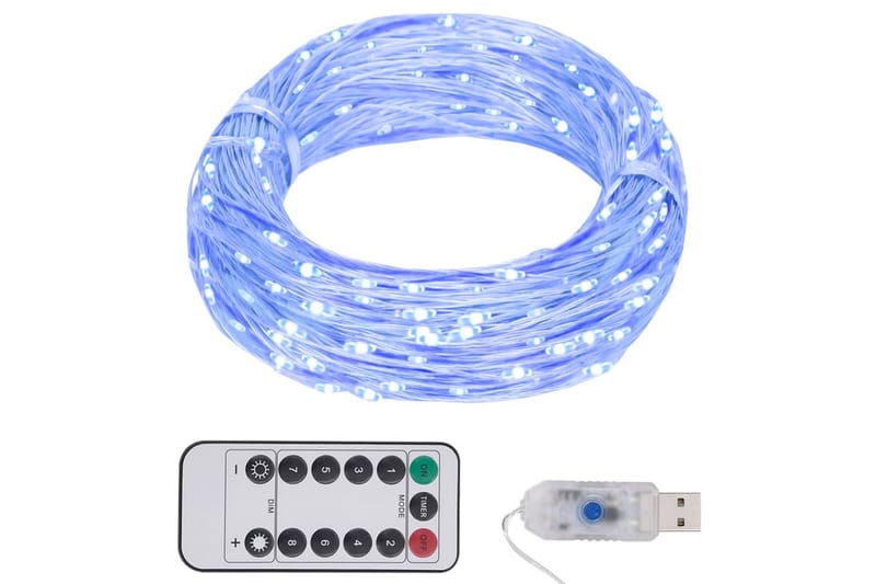LED-strenglys med 300 lysdioder blå 30 m - Belysning - Julebelysning - Julelys ute