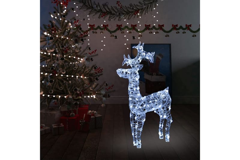 Reinsdyr julepynt 90 lysdioder 60x16x100 cm akryl - Belysning - Julebelysning - Julelys ute