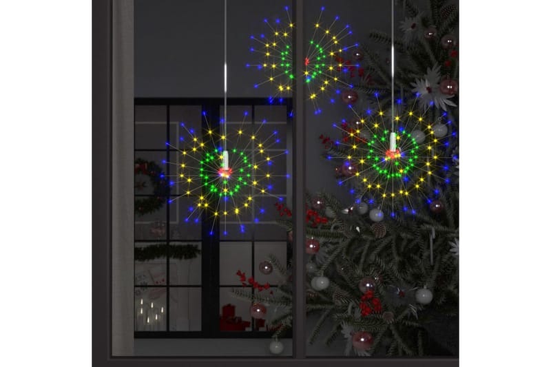 Utendørs julelys fyrverkeri 10 stk 50 cm 1400 lysdioder - Hvit - Belysning - Julebelysning - Julelys ute