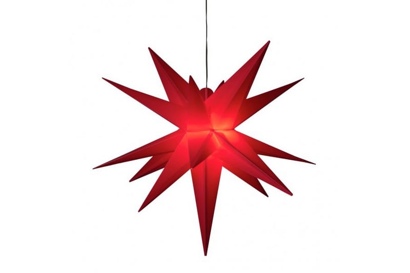 3-D Plaststjerne rød 80 cm - Konstsmide - Belysning - Julebelysning - Julelys