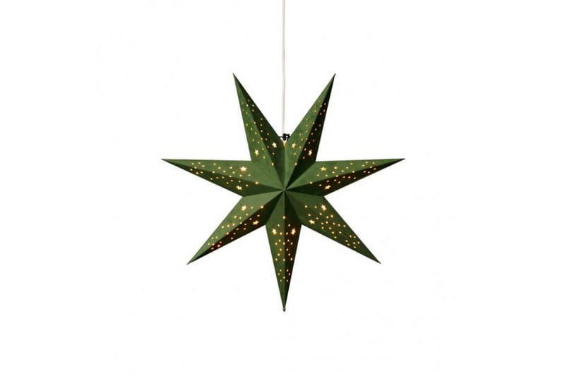 Papirstjerne Fløyel 60 cm Grønn - Konstsmide - Belysning - Julebelysning - Julelys