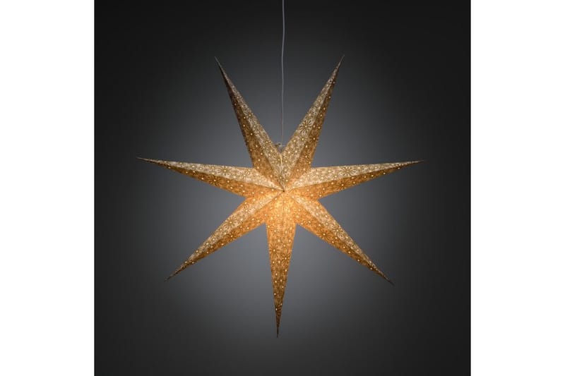 Papirstjerne Hvit/Gull 78cm - Konstsmide - Belysning - Julebelysning - Julestjerne & adventsstjerne