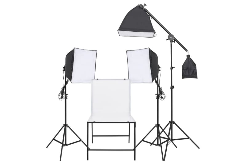Belysningssett for fotostudio med fotobord - Svart - Belysning - Lyspærer & lyskilder - Arbeidsbelysning - Fotobelysning & studiobelysning