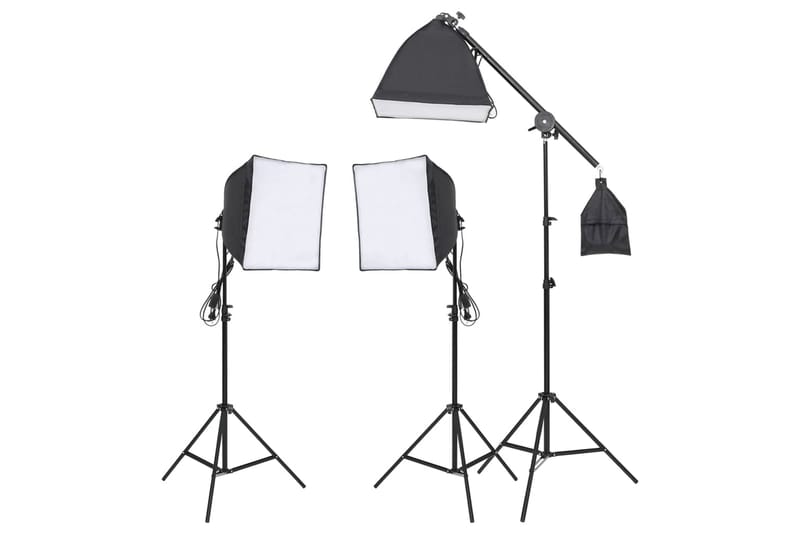 Studiobelysningssett med stativ og softboks - Hvit - Belysning - Lyspærer & lyskilder - Arbeidsbelysning - Fotobelysning & studiobelysning