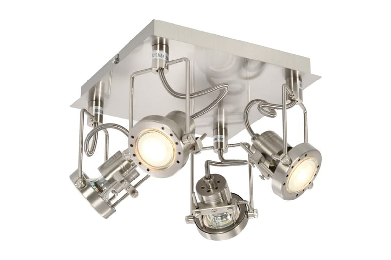 Spotlys 4-veis sølv GU10 - Silver - Belysning - Lyspærer & lyskilder - Spotlights & downlights - Takspotlight