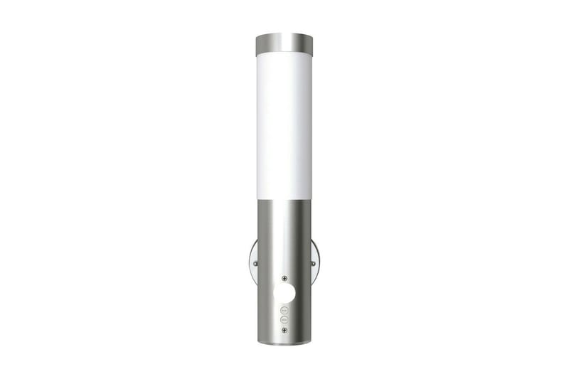 Utendørs vegglampe med bevegelsessensor rustfritt stål - Sølv - Belysning - Innendørsbelysning & Lamper - Vegglampe