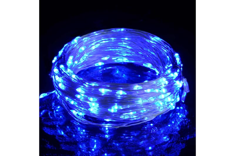Eventyrlysslynger 40 m 400 LED blå 8 funksjoner - Blå - Belysning - Innendørsbelysning & Lamper - Dekorasjonsbelysning - Lysslynge