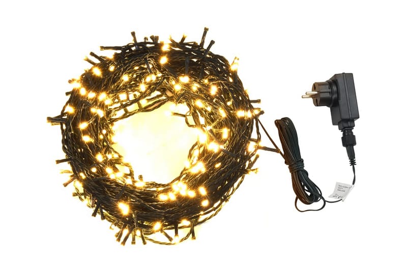 Lysslynge med 600 lysdioder 60 m 8 lyseffekter IP44 varmhvit - Innredning - Julepynt & helgedekorasjon - Julepynt & juledekorasjon - Plastjuletre