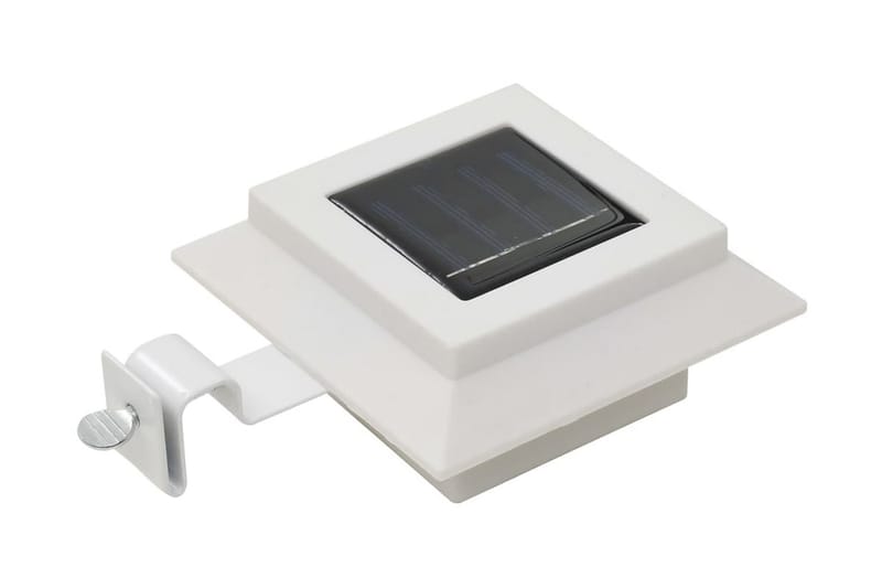 Utendørs sollampe 6 stk LED firkantet 12 cm hvit - Belysning - Utebelysning - Solcelle utelys & solcellelamper