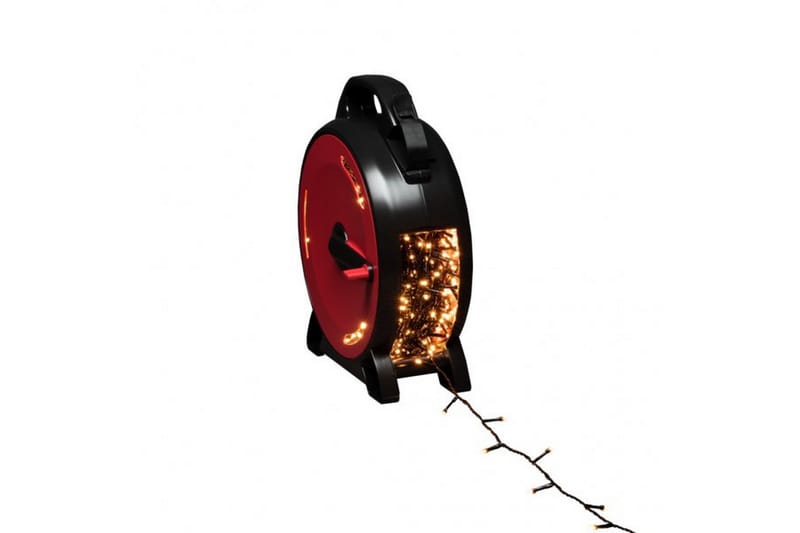 Kabelsnelle, 1000 amber LED Svart/Rød - Konstsmide - Belysning - Utebelysning - Lyslenke