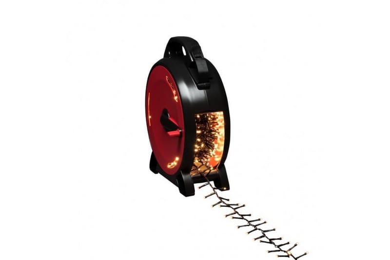 Kabelsnelle, 1200 varmhvite LED Svart/Rød - Konstsmide - Belysning - Utebelysning - Lyslenke