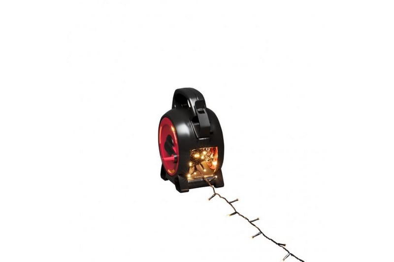 Kabelsnelle, 150 varmhvite LED Svart/Rød - Konstsmide - Belysning - Utebelysning - Lyslenke
