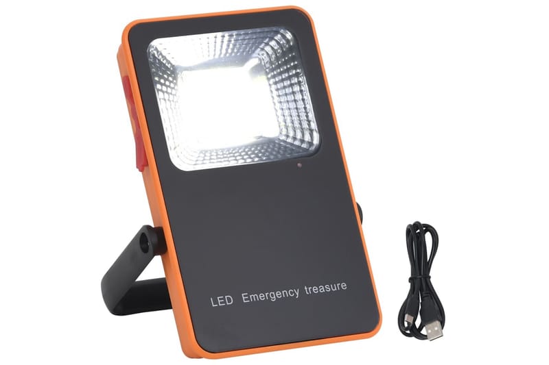 LED-flomlys ABS 10 W kaldhvit - Svart - Belysning - Utebelysning