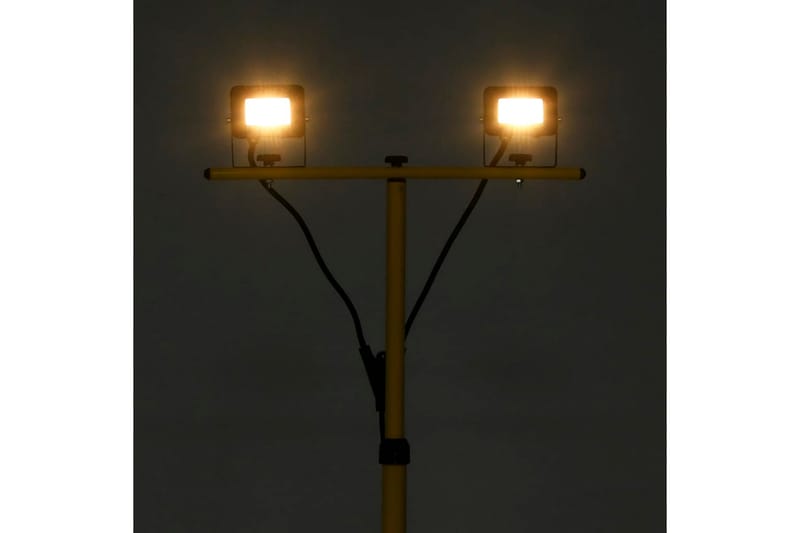 LED-flomlys med stativ 2x10 W varmhvit - Svart - Belysning - Utebelysning