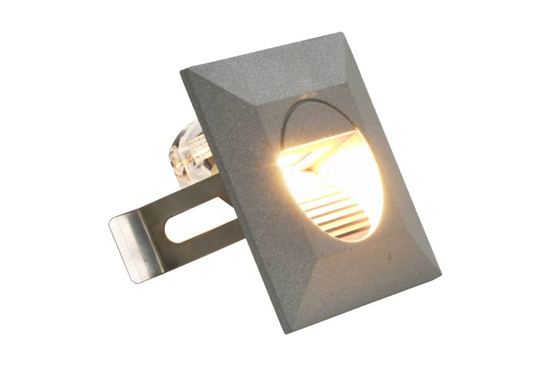 Utendørs LED-vegglamper 6 stk 5 W sølv firkantet - Belysning - Utendørsbelysning - Fasadebelysning