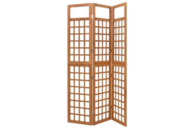 Romdeler/espalier 3 paneler heltre gran 121x180,5 cm - Brun - Hagemøbler - Solbeskyttelse - Avskjerming & vindskjerm - Espalier
