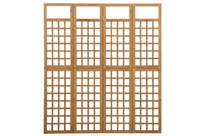 Romdeler/espalier 4 paneler heltre gran 161x180 cm - Brun - Hage - Dyrking & hagearbeid - Drivhus - Drivhustilbehør