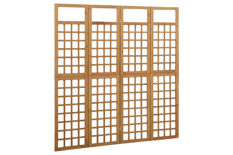 Romdeler/espalier 4 paneler heltre gran 161x180 cm - Brun - Hage - Dyrking & hagearbeid - Drivhus - Drivhustilbehør