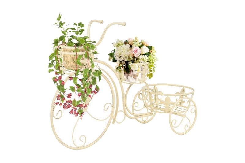 Blomsterstativ sykkelform gammeldags stil metall - Hagemøbler - Øvrig utendørs - Tilbehør utendørs - Hagekrukker