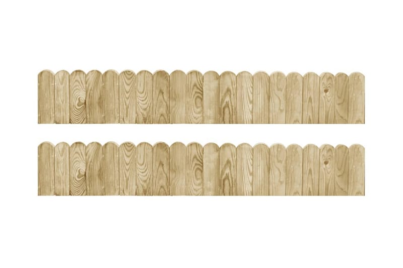 Hagekantruller 2 stk 120 cm impregnert furu - Grønn - Hage - Dyrking & hagearbeid - Dyrking - Plantestøtte - Bedkant