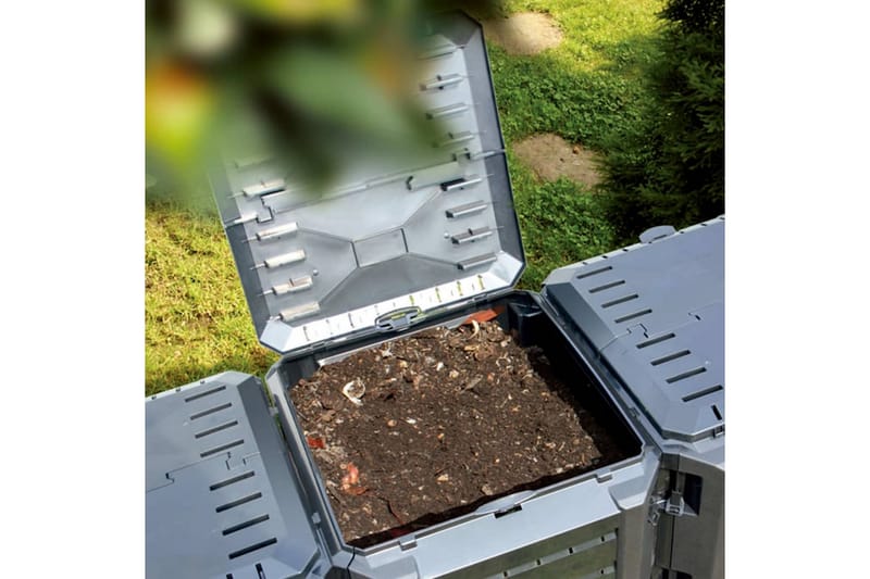 Kompostkasse til hage svart 1600 L - Svart - Hage - Dyrking & hagearbeid - Kompost - Varmkompost & kompostbeholder