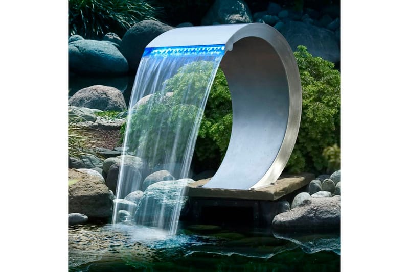 Ubbink Fontene Mamba rustfritt stål med LED-belysning - Hage - Utemiljø - Hagedekorasjon - Dam & fontene