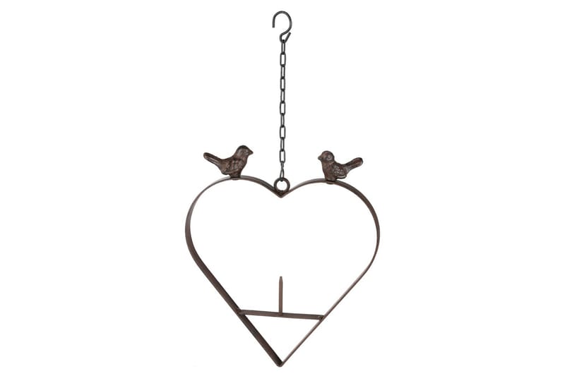 HI Fuglemater hjerteform 23,5 cm brun - Brun - Hage - Utemiljø - Hagedekorasjon - Fuglemater & fuglehus