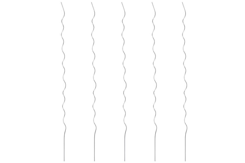 Spiralplantestøtter 5 stk 110 cm galvanisert stål - Hage - Utemiljø - Hagedekorasjon - Hagefigurer & hagepynt