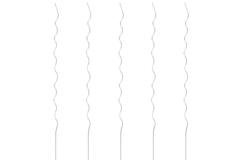 Spiralplantestøtter 5 stk 170 cm galvanisert stål - Hage - Utemiljø - Hagedekorasjon - Hagefigurer & hagepynt