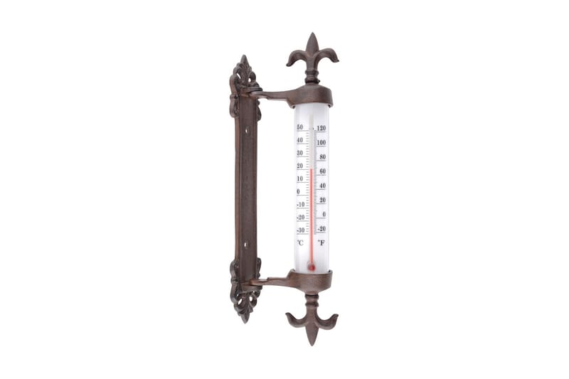 Esschert Design Termometer for vinduskarm støpejern - Hage - Utemiljø - Hagedekorasjon - Regn & temperatur - Utetermometer