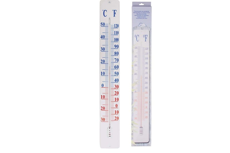 Esschert Design Termometer på veggplate 90 cm TH9 - Hage - Utemiljø - Hagedekorasjon - Regn & temperatur - Utetermometer