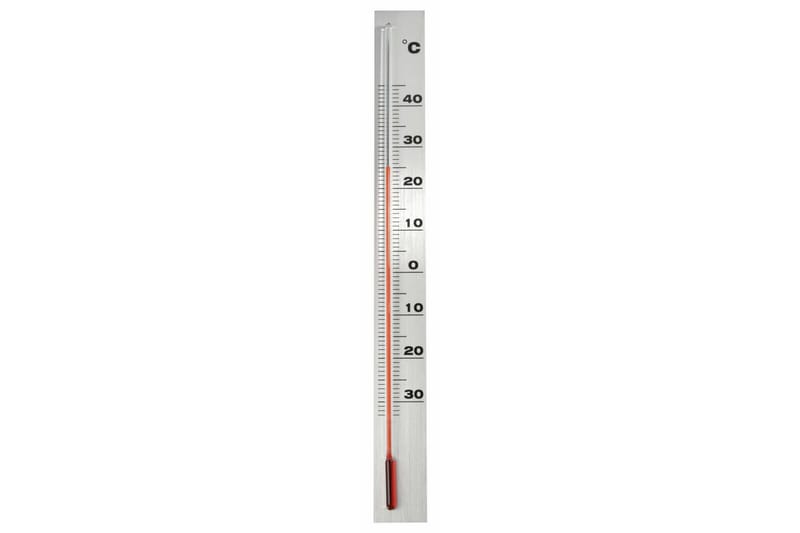 Nature Utendørs veggtermometer aluminium 3,8x0,6x37 cm - Hage - Utemiljø - Hagedekorasjon - Regn & temperatur - Utetermometer