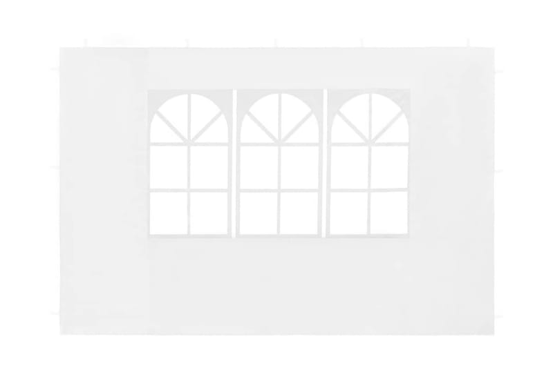 Partytelt sidevegg 2 stk med vindu PE hvit - Hage - Utemiljø - Utendørsoppbevaring - Hagetelt & oppbevaringstelt