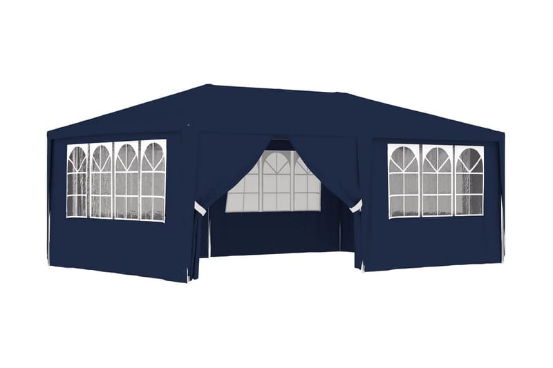 Profesjonelt festtelt med sidevegger 4x6 m blå 90 g/m² - Blå - Hage - Utemiljø - Utendørsoppbevaring - Hagetelt & oppbevaringstelt