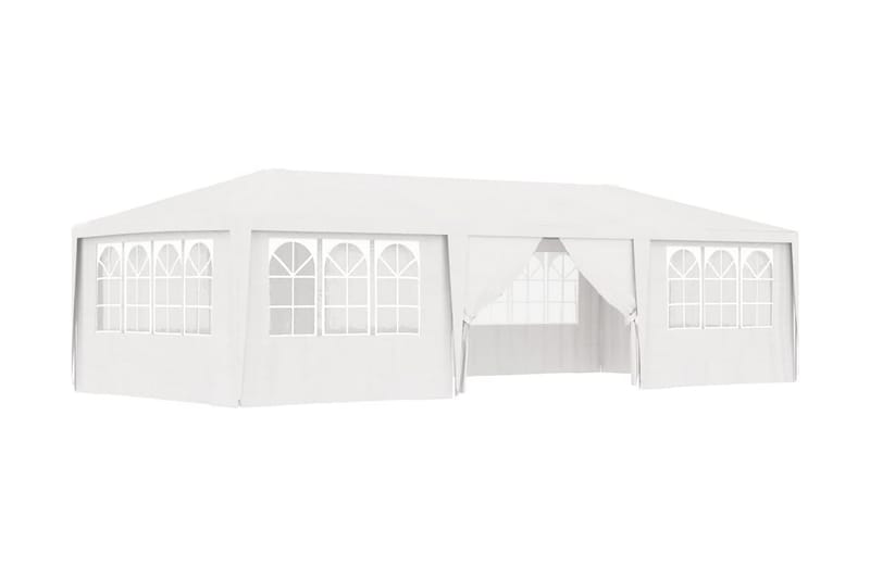 Profesjonelt festtelt med sidevegger 4x9 m hvit 90 g/m² - Hvit - Hage - Utemiljø - Utendørsoppbevaring - Hagetelt & oppbevaringstelt - Partytelt