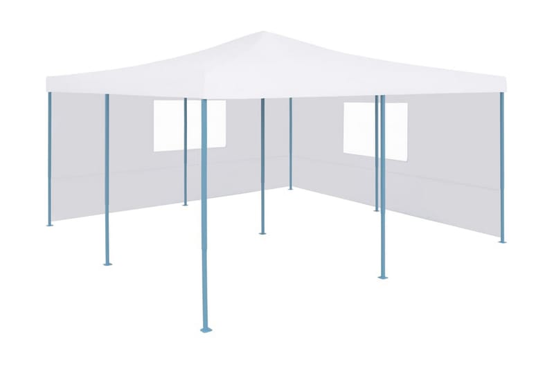 Sammenleggbar paviljong med 2 sidevegger 5x5 m hvit - Hage - Utemiljø - Utendørsoppbevaring - Hagetelt & oppbevaringstelt