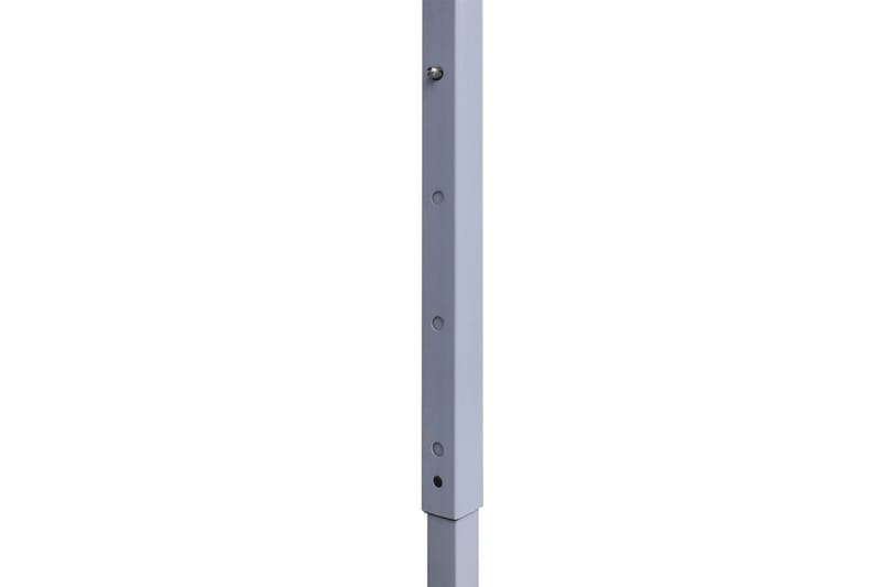 Sammenleggbart festtelt 4 sidevegger 2x2m stål hvit - Hage - Utemiljø - Utendørsoppbevaring - Hagetelt & oppbevaringstelt
